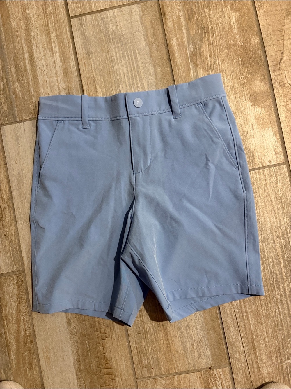 Janie and Jack Light Blue Flat Front Men's Shorts